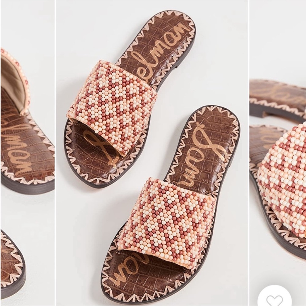 New Sam Edelman Sandals Gunner Beaded Slides size 7